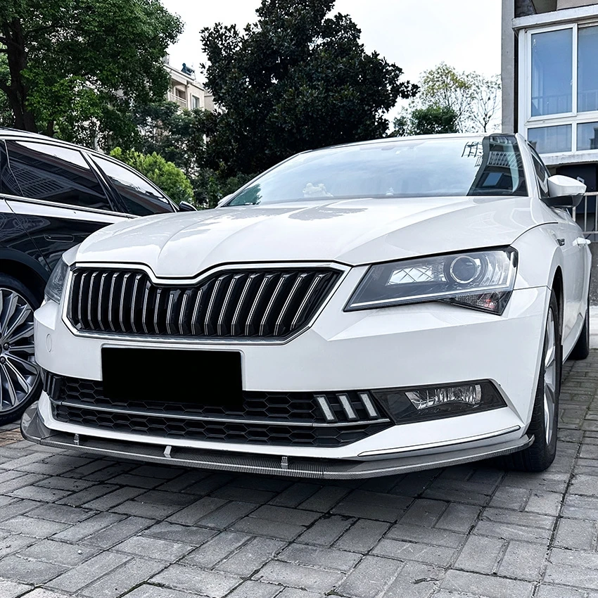 Фото Передний бампер для Skoda Superb B8 III 3V3 3V5 2015 2016 2017 2018 2019 Защитная защита бампера Canard Lip Splitter Bodykits №4