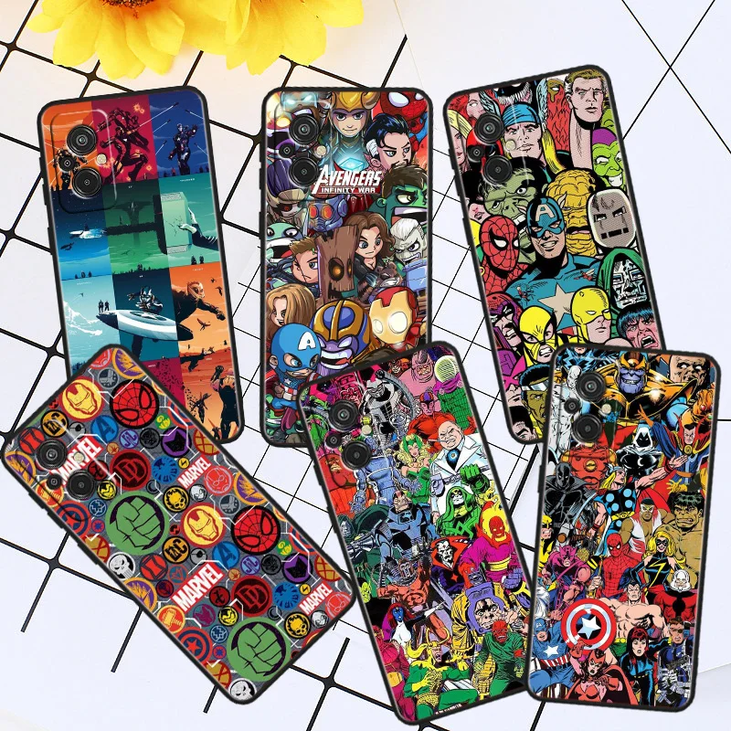 

Marvel Avengers comics Phone Case For Xiaomi Redmi A1 12C 11A 11 10C 10 9T 9AT 9A 10A 9C 9 8A 8A 7A 7 Plus Black Cover