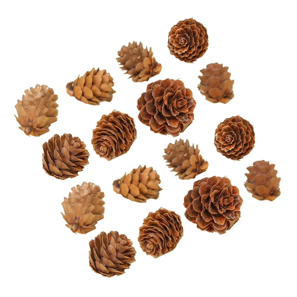 

100 Pcs Christmas Hanging Pinecones Tree Decor Ornaments Artificial Mini Songhwa Photo Props