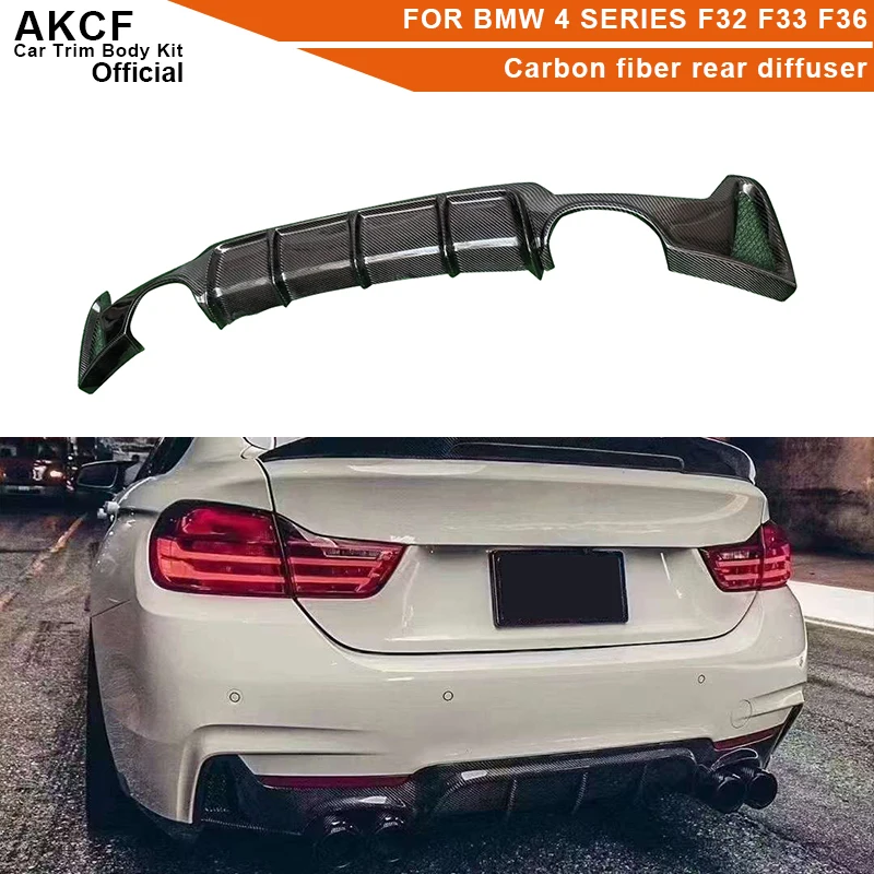 

Диффузор заднего бампера F32 F36 в стиле МП из углеродного волокна для BMW 4 серии F32 F33 F36 2014-2020, задний разветвитель, крышка диффузора для губ, отд...