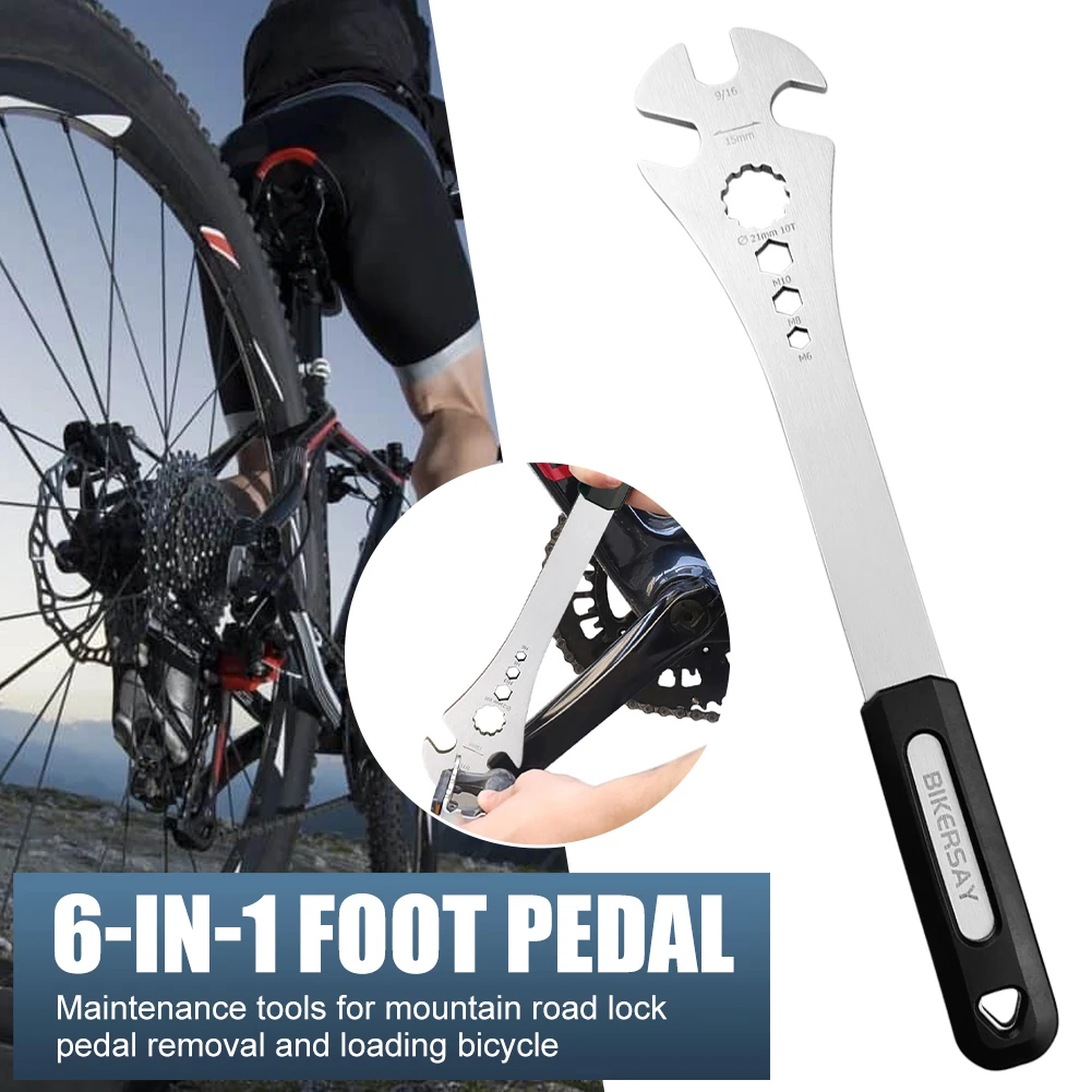 

MTB Road Bicycle Pedal Wrench For Shimano 10T Pedal Disassembly Tool PVC Handle Bike Pedal Spanner Cycling Install Repair Tool