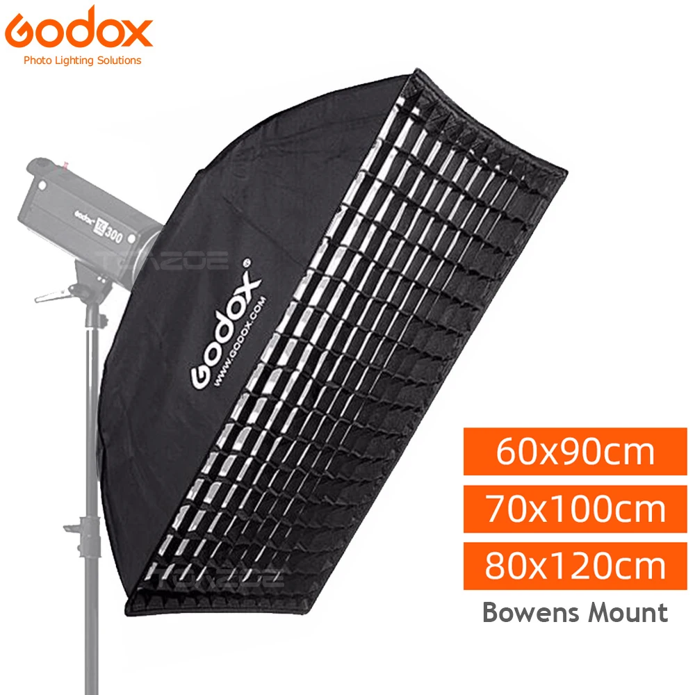 Godox 60X90cm 70X100cm 80X120cm Portable Rectangular Honeycomb Grid Softbox soft box with Bowens Mount for Studio Flash