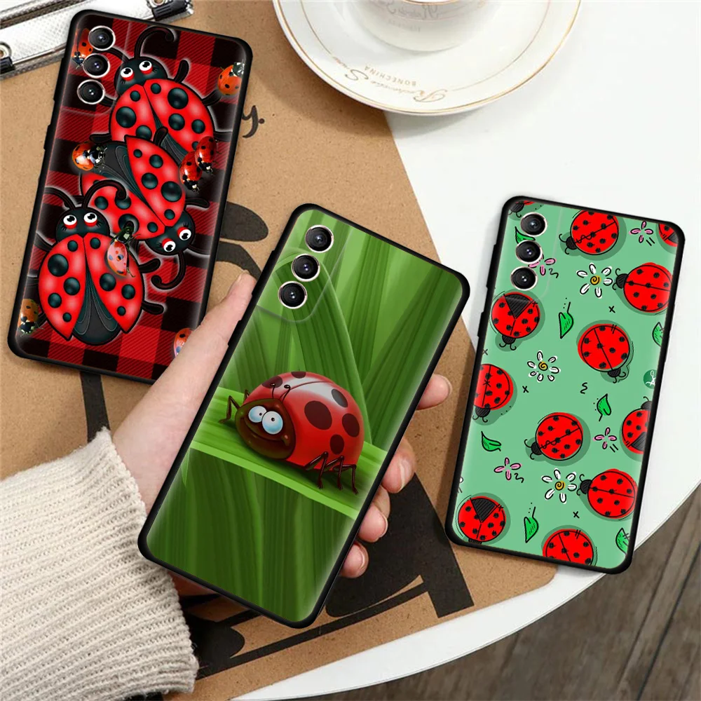 

Ladybug Beetle Case For Samsung Galaxy S22 S23 S20 FE S21 Ultra S10 S9 S8 Plus S10e S7 Edge Fashion Soft Phone Cover