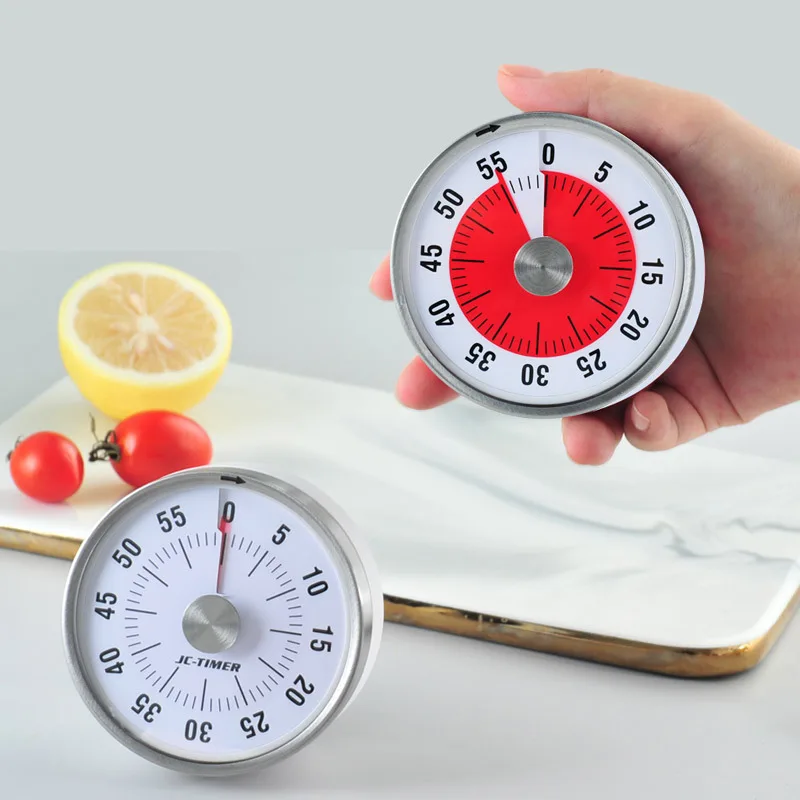 

Timer Reminder Learning Timer Kitchen Time Manager Magnet Round Timer Reminder Stainless Steel Mechanical Kitchen Timer Cooking