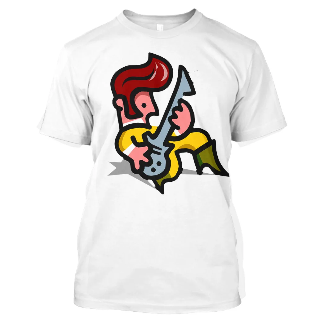 

Jumeast 3D Graphic Tees Oversized Quackity Rock Music Printed Men T Shirt Grunge Clothes Hip Hop Anime Guitar Streetwear Tops