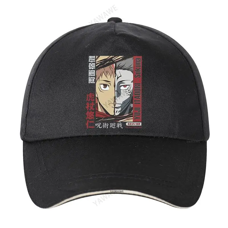Yuji Itadori Ryomen Sukuna Baseball Caps Men Leisure Snapback Cap Novelty Jujutsu Kaisen Solid Sunhat Fitted Boyfriend Caps