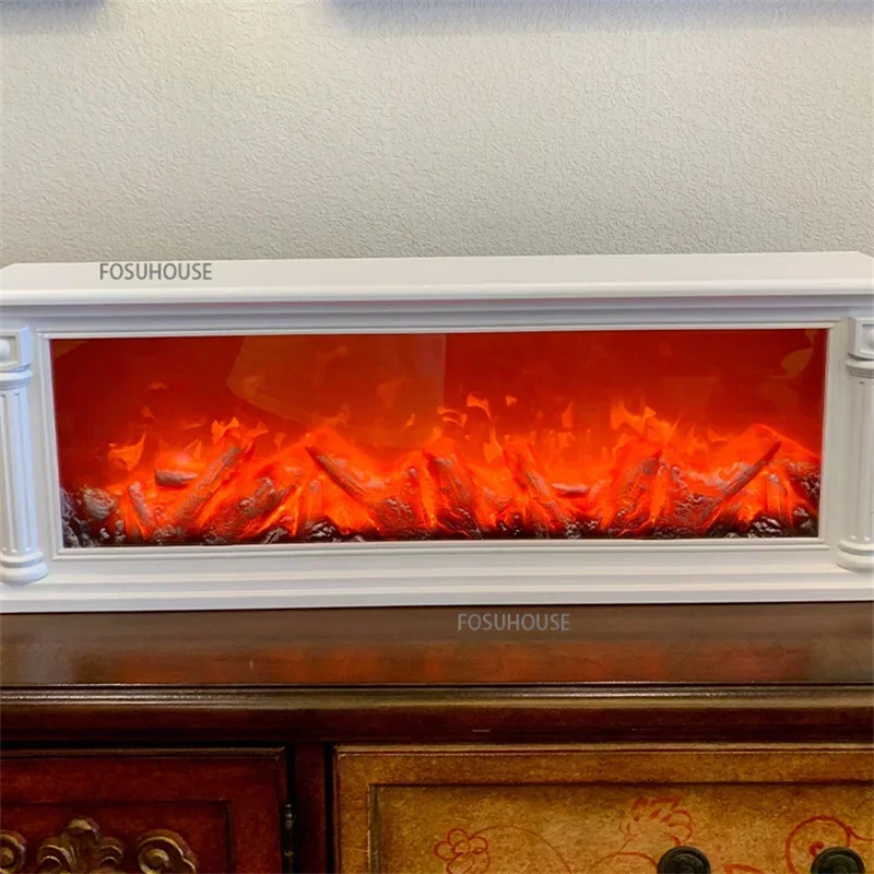 3D Simulierte Kamine Flamme Lampe Ge닥schte Brennholz Kamin Duerische Dekoration Ornamente Licht Wohnzimmer TV Schrank