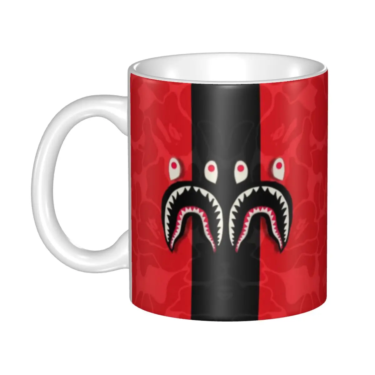 

Керамическая кружка с рисунком "сделай сам", камуфляжные кофейные чашки с изображением Акулий зубов, креативный подарок