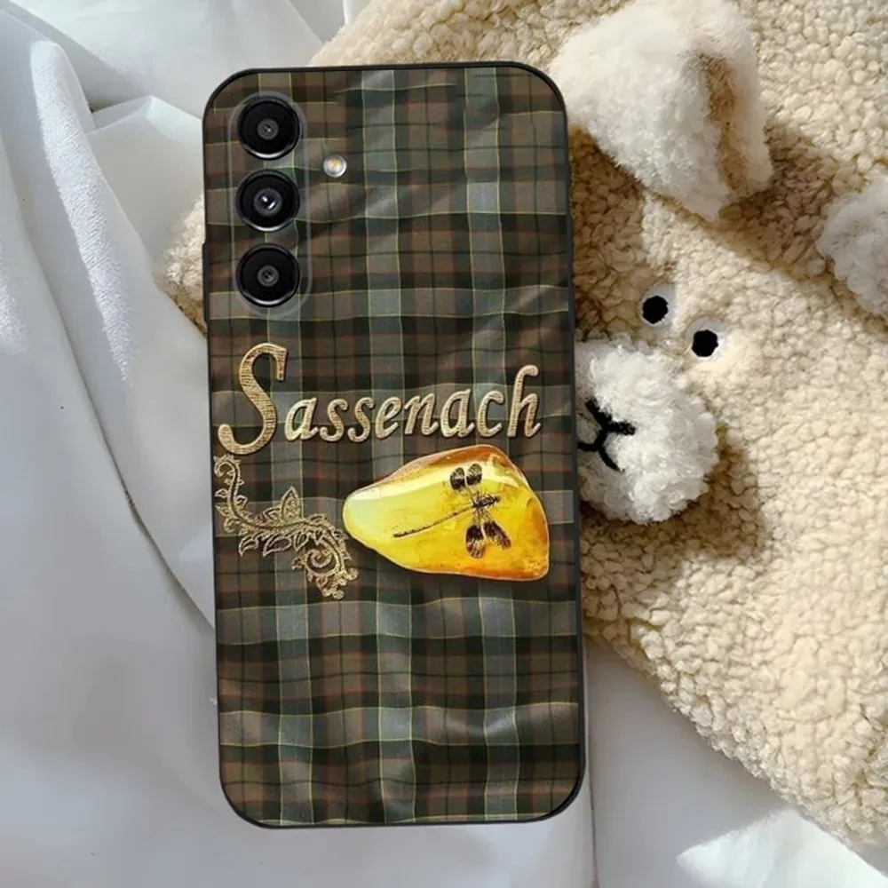 Чехол для телефона Outlander Sassenach Samsung S24 23 22 30 21 10 9 Ultra Plus Lite FE 5G черный мягкий чехол