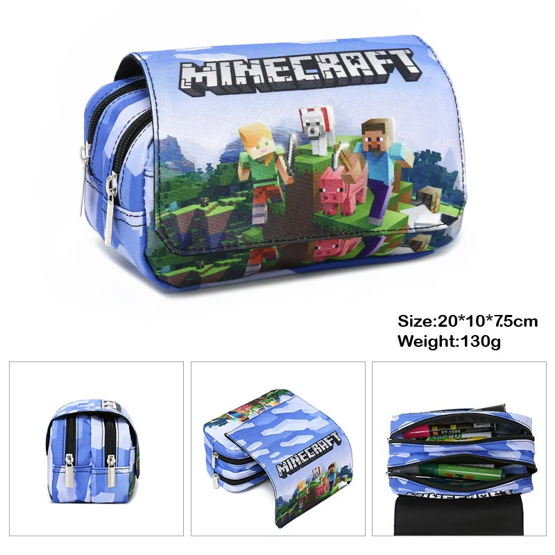 

Microsofted 3D Pencil Case Stationery Box Game Peripheral Boys Girls Anime Cartoon School Bag Mochila Children's Gifts