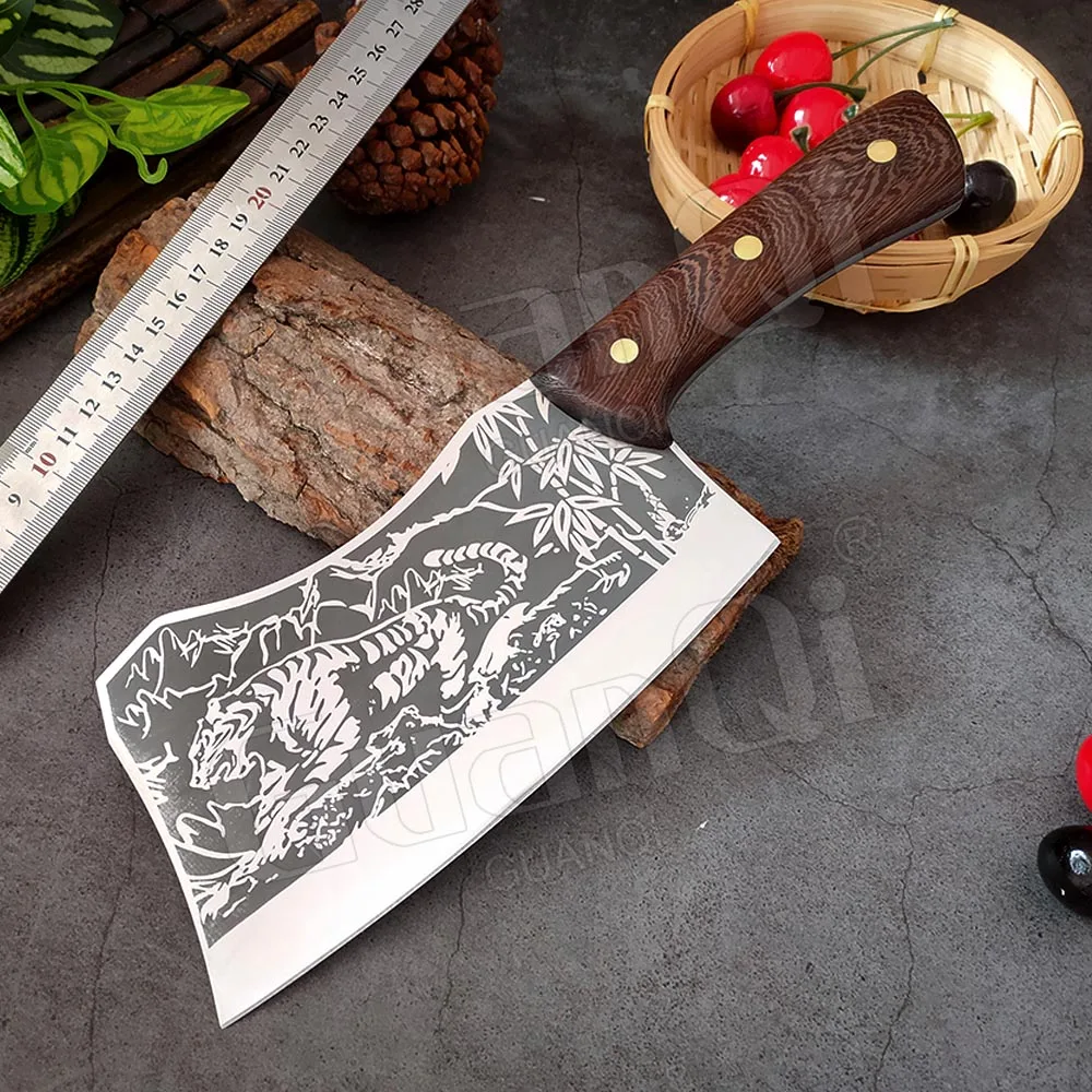 Китайские кухонные ножи мясник кованый нож мясника шеф-повара 5Cr1 5 шеф-нож из
