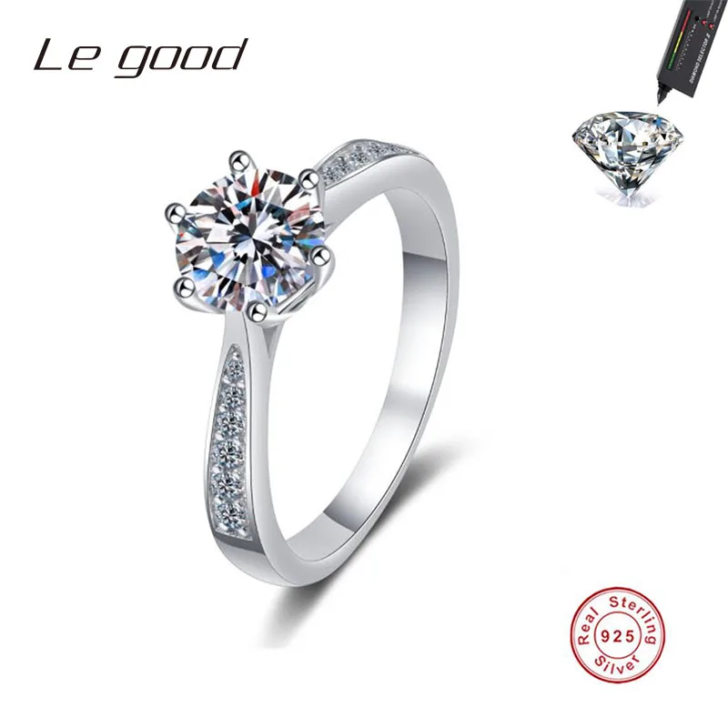 

Женское кольцо с муассанитом 1 карат 2 карата, роскошное обручальное кольцо из стерлингового серебра 2023 пробы, 925