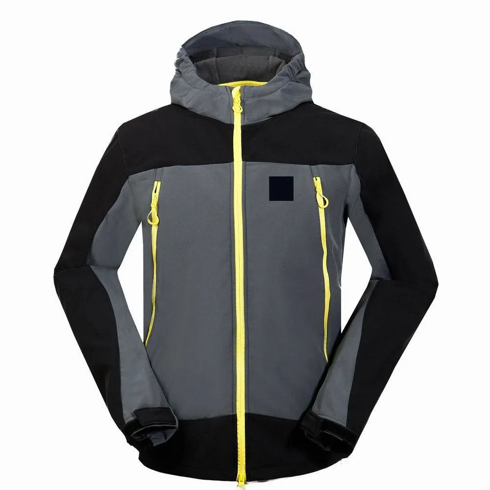 

Новинка 2023, теплая флисовая Мужская и Женская куртка, Классическая водонепроницаемая куртка на молнии с капюшоном и несколькими карманами, ...