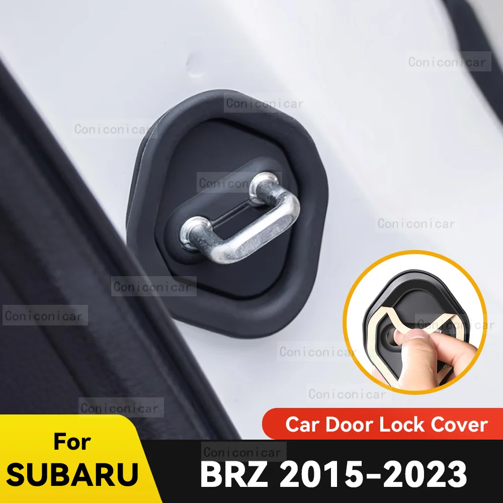 

Silicone Car Door Lock Buckle Decoration Protection Cover Flags Emblem Case For SUBARU BRZ 2015-2023 Auto Accessories