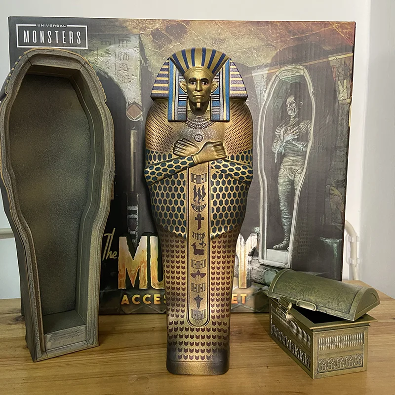 

NECA Мумия гроб Фараон гроб Пирамида экшн-фигурка универсальные Монстры модель игрушки Хэллоуин ужас подарок Декор статуя