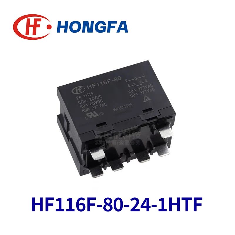 Фото 1 шт. реле HONGFA HF116F-80-12-1HTF HF116F-80-24-1HTF 6Pin 80A 12 В 24 В силовое реле №3