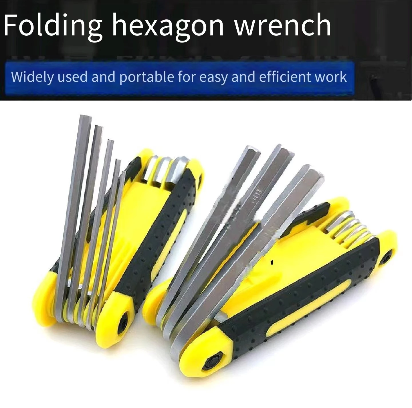 Folding inner hexagonal flat head wrench set metric plum blossom inner hexagonal wrench hexagonal screwdriver repair tool