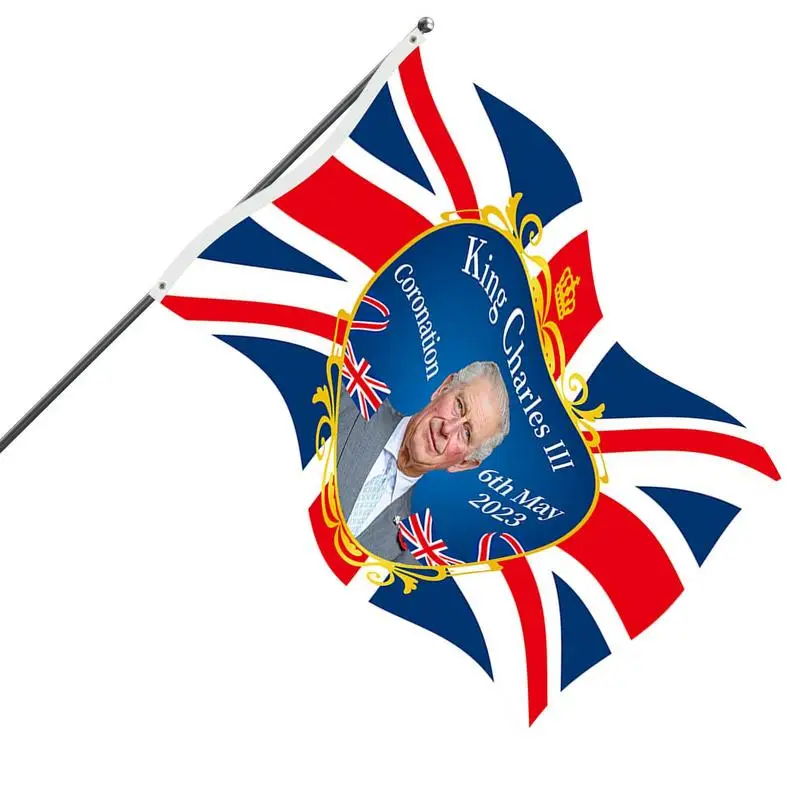 

Флаг короля Чарльза III флаги короля Чарльза Союза Джека флаги 3x5 футов британский флаг коронации флаги короля Чарльза Флаг Великобритании д...
