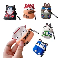 anime naruto cute earphone case for airpods 1 2 pro kawaii cartoons itachi figures soft headphone protective cover toys gifts