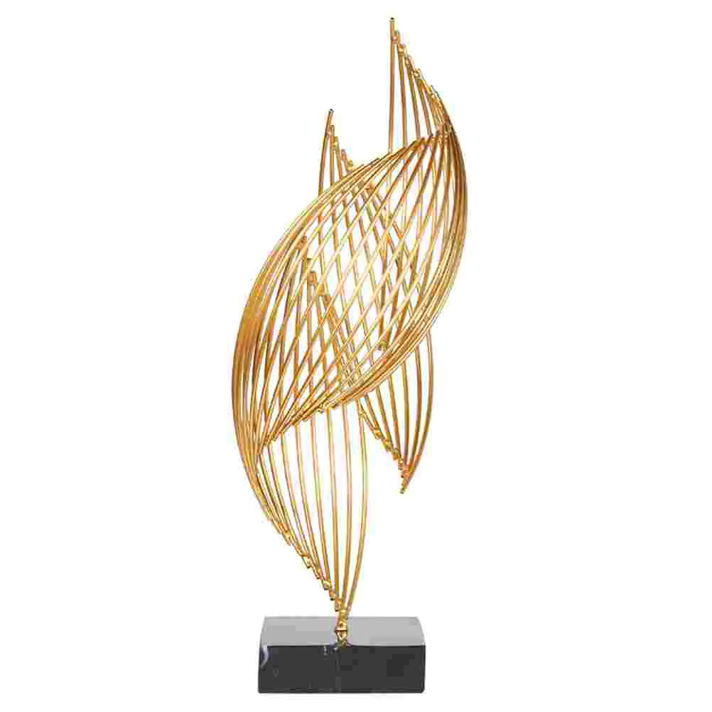 

Sculpture Metal Decor Ornament Iron Statue Modern Conch Home Abstract Table Geometric Marble Figurine Figurines Tabletop Shell