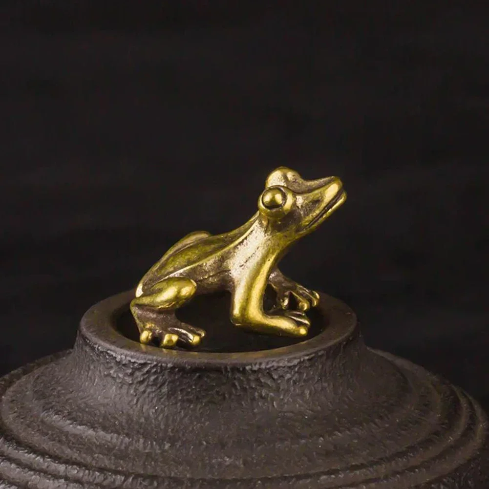 1 шт. автомобильные ретро латунные медицинские статуи дзен-буддизма-лягушки