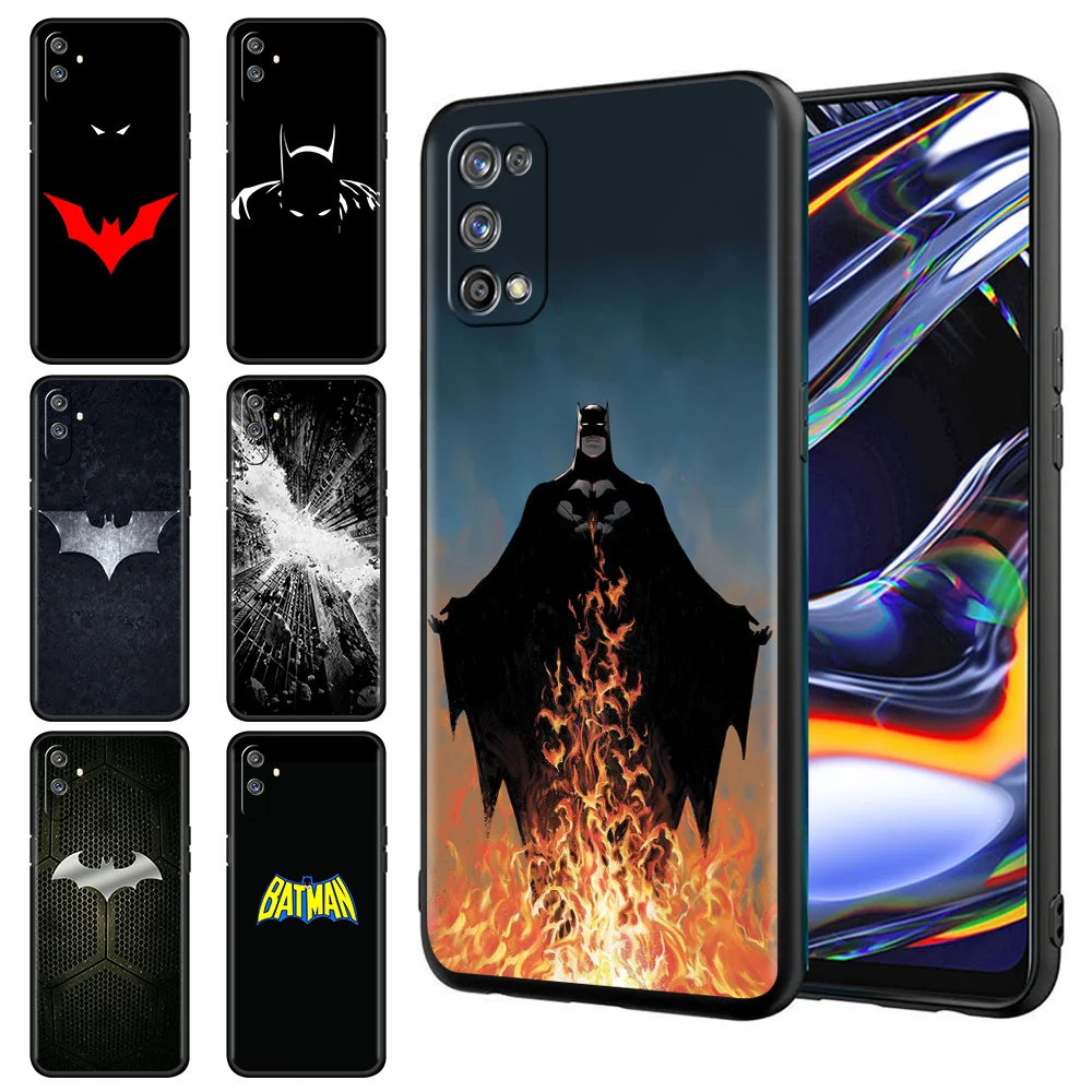 

TPU Case for Realme GT Neo 3 2 8 9 Pro Plus 7 9i 8i 6 Master C3 C21 C21Y C11 C15 C35 Silicone Phone Cover Hero Batman Logo Capa