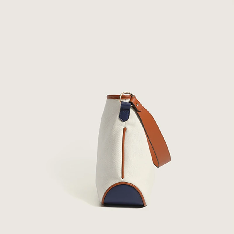 Large-capacity Canvas Shoulder Bag Women's Casual Simple Beige Fashion Handbag Versatile Convenient Crossbody Bags for Woman