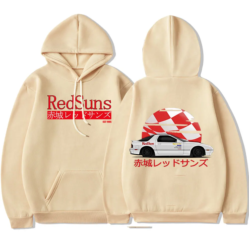 

Akagi RedSuns Hoodie Mens Womens AE86 Japanese Cartoon Sweatshirts Streetwear Fashion Cars Culture JDM