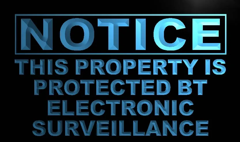 

Notice This Property Is Protected Neon Sign
