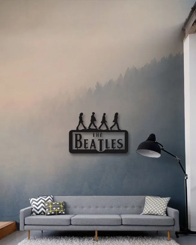 

The Beatls Designed Wall Decorative Metal Wall Art Black Wall Dcor,Living Room, Bedroom, Kitchen, bathroom Interior Decoratio