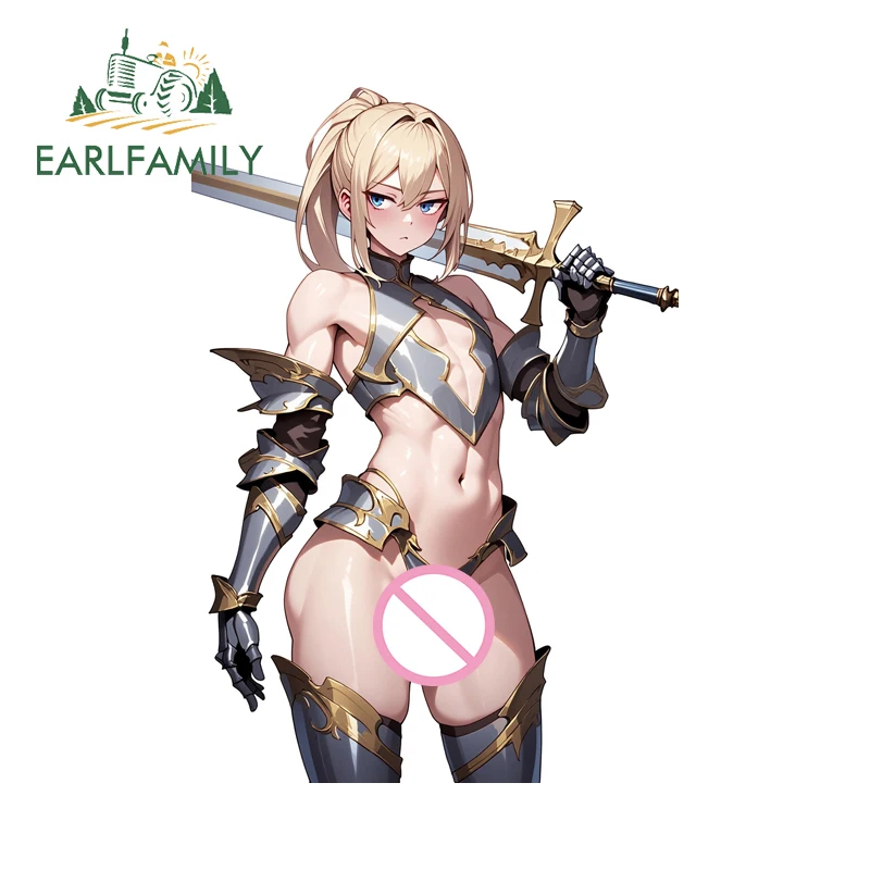 

EARLFAMILY аниме Femboy Knight наклейки забавная сексуальная картина наклейка на дверь автомобиля крутая устойчивая к царапинам защита двери автомобиля каравана