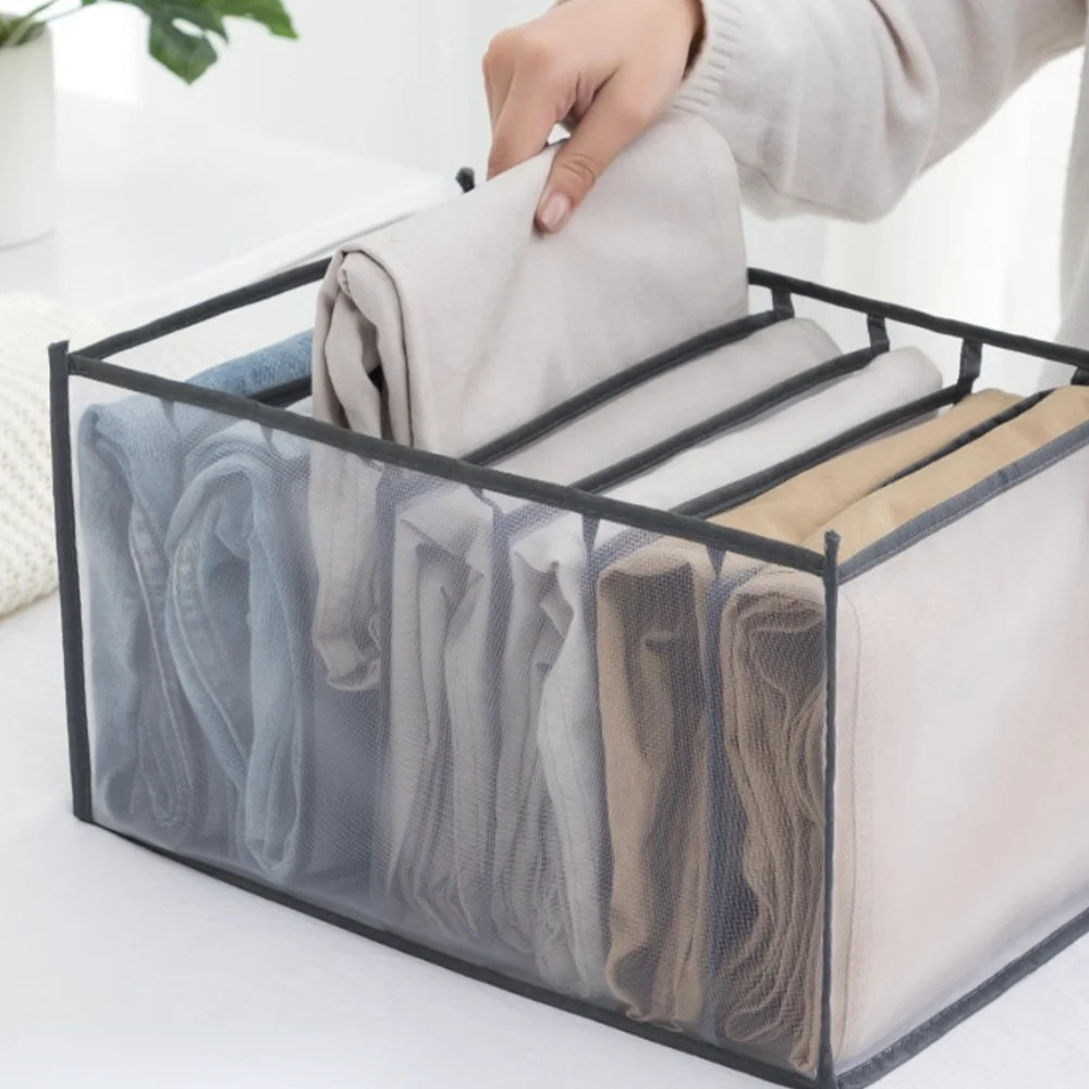 

Jeans Storage Box Closet Drawer Separate Storage Grid, Underwear Socks Bra Storage Box, Independent Storage Neat and Sanitary