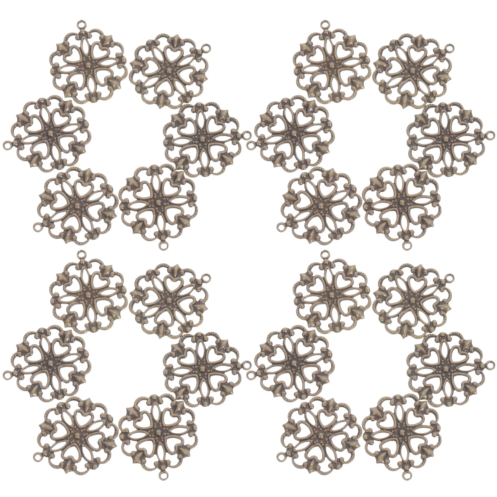 

Flower Pendant Earring Charm Necklace Making Charms DIY Earrings Accessories Metal Pendants