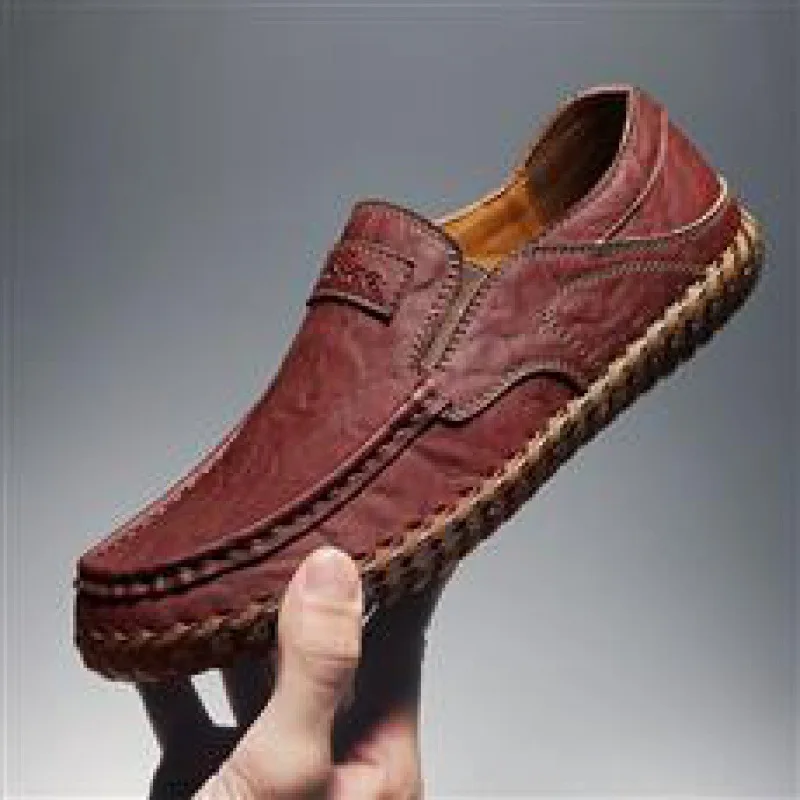 

Men's Peas Shoes Genuine Leather Fall 2023 New British Style Fashion High-End Slip-on Slip-on Casual Leather Shoes