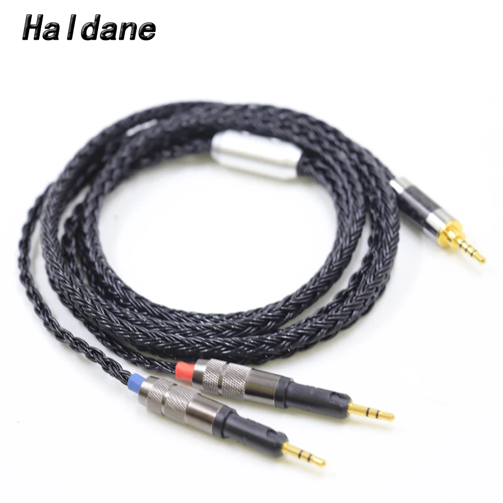 Haldane Bright-Black High Quality 16 core Headphone Replace Upgrade Cable for Technica ATH-R70X R70X R70X5 Earphone