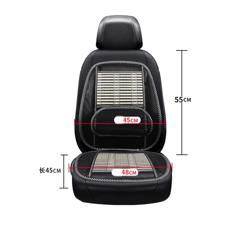 Universal Breathable Waist Massage Pad Car Seat Cushion Cooling Mat Conjoined Steel Bamboo Silk Mesh Back Lumbar |