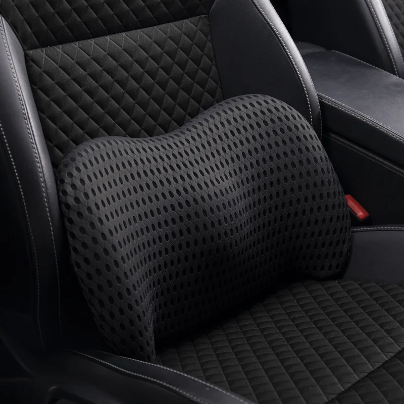 

Memory Cotton Car Backrest Pillow Mesh Breathable Lumbar Support Cushion Auto Supplies Home Office Chair Pillow Seat Cushions