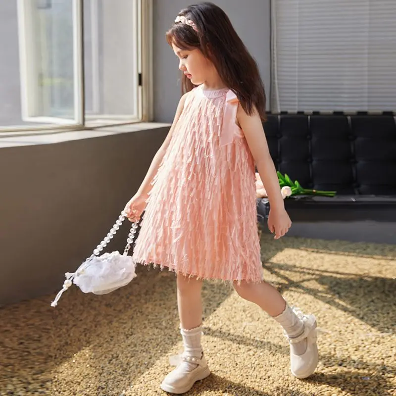 

New Girls Summer Princess Dress Breathable Short-Sleeved Dress Lady Sweet Floral Vestidos Children'S Clothing Baby Kids Clothes