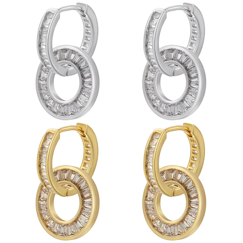 

ZHUKOU маленькие серьги-кольца золотого цвета с кубическим цирконием, круглые серьги-кольца, блестящие женские серьги, модные ювелирные изделия, оптовая продажа, VE722