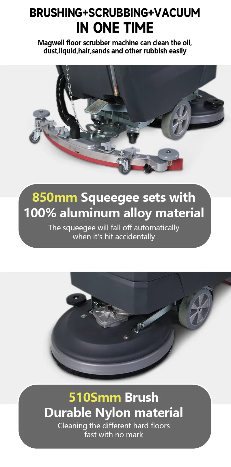 M510S Автоматическая прогулка за промышленным очистителем стиральной машиной