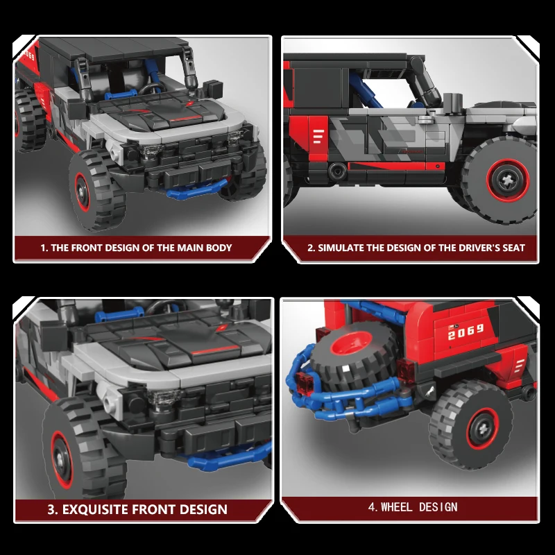 438 шт. внедорожный раллийный автомобиль строительные блоки городской