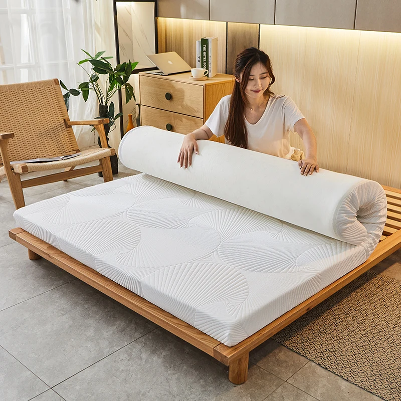 

Tatami Inflatable Latex Mattress Elastic Memory Hard Foam Sleep Single Mattress Natural Matelas Gonflable Furniture For Bedroom