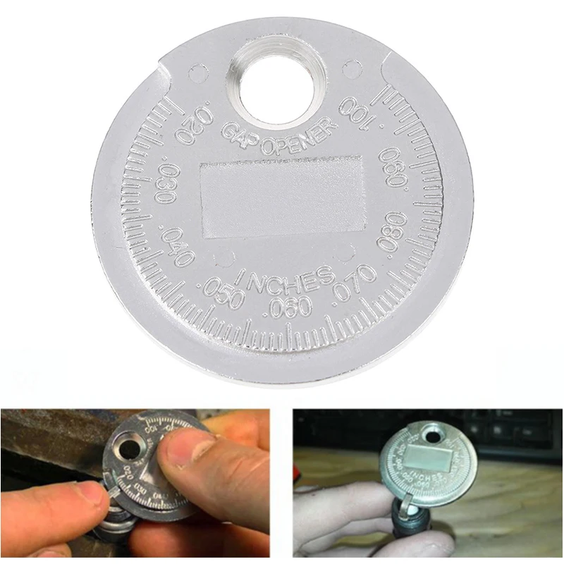 

Measurement Coin-Type 0.6-2.4mm Range Spark Plug Gage SparkPlug Gap Gauge Tool