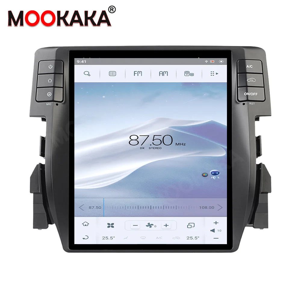 

Android 11 8+128GB Car Multimedia Player GPS Navigation For Honda Civic 2016-2019 Tesla Style Screen Auto Radio Stereo Head Unit