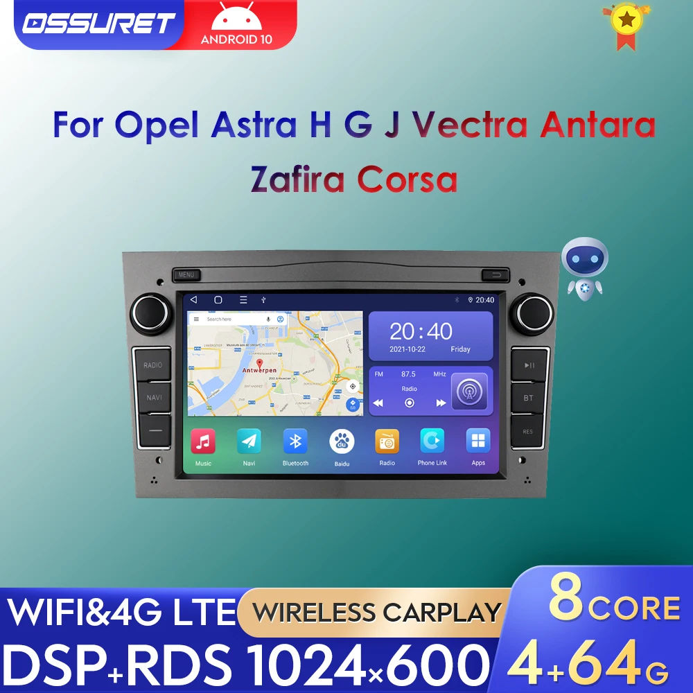

Автомагнитола для Opel Vauxhall Astra H G J Vectra Antara Zafira Corsa, мультимедийный плеер на Android, с GPS Навигатором, с 7-дюймовым экраном