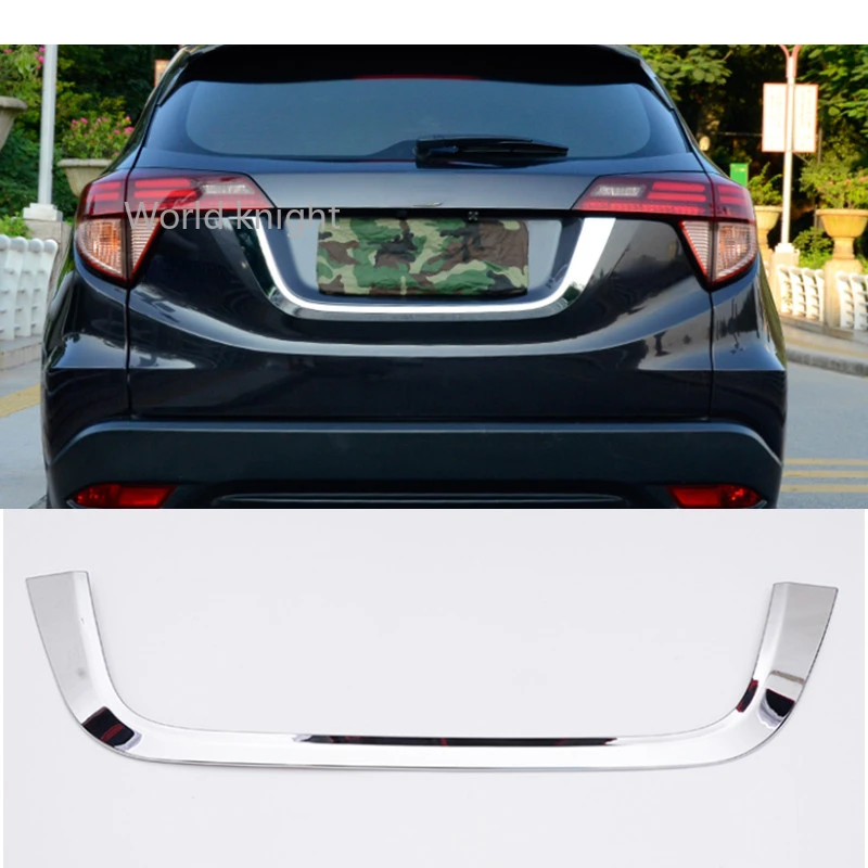 

FOR HONDA VEZEL HRV HR-V 2016 to 2018 2019 CAR CHROME REAR TRUNK LID COVER LICENCE PLATE TRIM TAILGATE MOLDING BOOT ACCESSORIES