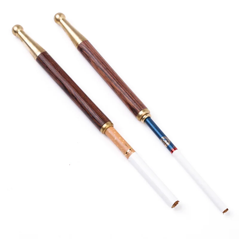 

Cigarette holder filter fine branch special men's and women's solid wood manual thick and thin dual-purpose all wood filter can