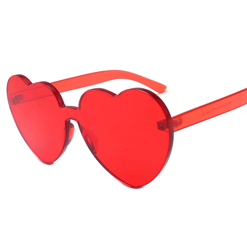 

3 Pcs Girls Eyewear Rimless Sunglasses Women Heart Shaped Sunglasses Big Sunglasses Women Oversized Cool Women Party Sunglasses