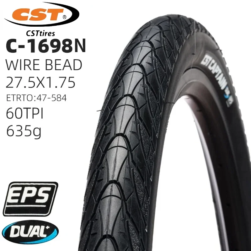 C-1698 КАПИТАНСКАЯ ВЕЛОСИПЕДНАЯ ШИНА CITY CST C1698 ДЕТСКАЯ 34-349 60TPI