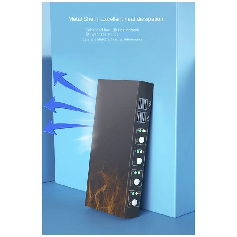 

VGA KVM Switch Split Screen HD Display Enhancer Splitter Adapter For PC Monitor Projector